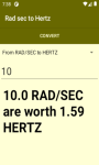 Rad/sec to Hertz Conversion utility screenshot 1/4