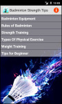Badminton Strength Tips screenshot 1/2
