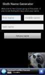 Sloth Name Generator screenshot 1/2