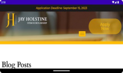 Jay Holstine STEM Scholarship screenshot 4/4