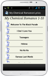 My Chemical Romance Song Lyrics screenshot 3/4