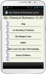 My Chemical Romance Song Lyrics screenshot 4/4