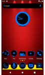 Flat Black and Blue Icon Pack Free screenshot 1/6