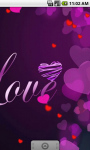 Romantic Love Purple Live Wallpaper screenshot 2/4