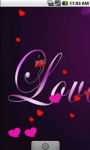 Romantic Love Purple Live Wallpaper screenshot 3/4
