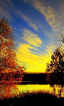 Beautiful clouds over Autumn Fields Wallpaper HD screenshot 1/3