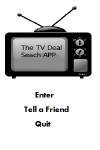 The TV Deal Search App screenshot 1/1