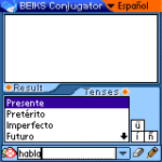 Spanish verb conjugator for Palm OS screenshot 1/1