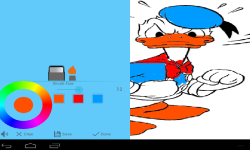 Donald Duck coloring screenshot 2/3
