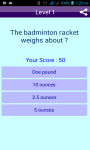 Badminton Quiz Sports Trivia screenshot 1/6