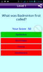 Badminton Quiz Sports Trivia screenshot 2/6