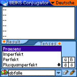 German verb conjugator for Palm OS screenshot 1/1