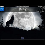 Full Moon Wolf Theme BalckBerry 9700 screenshot 1/4