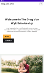 Greg Van Wyk Scholarship screenshot 1/4