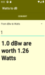 Decibels to Watts Converter  screenshot 1/4