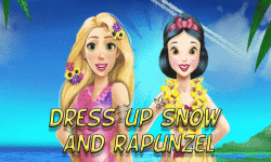 Dress up Rapunzel and Snow to summer screenshot 1/4