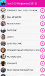 Hot 100 Ringtones 2012 screenshot 2/5