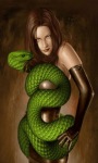 Green Snake Girl LWP screenshot 1/3