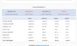  United States Salary Tax Calculator screenshot 2/2