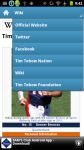Tim Tebow Unofficial App screenshot 1/2