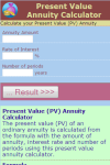 Present Value Annuity Calculator V1 screenshot 2/3