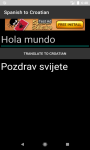 Language Translator Spanish to Croatian   screenshot 1/4