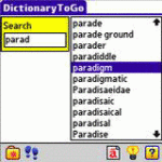 DictionaryToGo for Palm screenshot 1/1