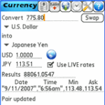 Currency Converter for Palm/WebOS screenshot 1/1
