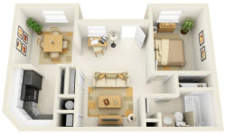 1 Bedroom Apartment/House Plans screenshot 3/5