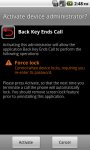 Back Key Ends Call screenshot 2/2