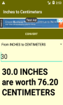 INCHES to CENTIMETER Length Converter screenshot 1/6