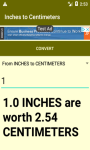 INCHES to CENTIMETER Length Converter screenshot 2/6