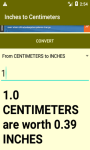 INCHES to CENTIMETER Length Converter screenshot 3/6