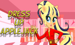 Dress up Applejack pony to school screenshot 1/4