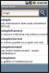 Mobile Words English Dictionary screenshot 1/1