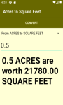 Converter Acres to Square Feet  screenshot 1/4