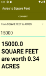 Converter Acres to Square Feet  screenshot 4/4