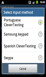 Portuguese CleverTexting IME screenshot 4/4