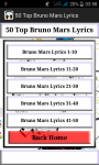 Top Bruno Mars Song Lyrics screenshot 4/4
