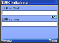 Simple EUR-EEK calculator screenshot 1/1