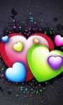 Colorful Hearts Live Wallpaper screenshot 1/3