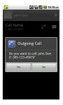 Outgoing Call Confirm by mekDroid screenshot 1/2