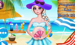Pregnant Elsa Beach Day screenshot 1/4
