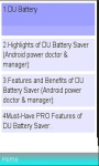 Info On DU Battery Saver  Doctor screenshot 1/1