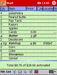 JewelSoft Pocket PC Shopping List screenshot 1/1