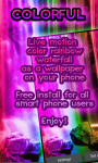 Colorful Rainbow Waterfall LWP Free screenshot 1/3