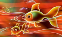 Golden Live Fish Wallpaper screenshot 1/6
