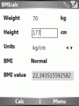 smartmadsoft BMIcalc for SmartPhone screenshot 1/1