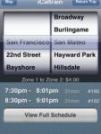 iCaltrain: Caltrain Schedule 2009 screenshot 1/1