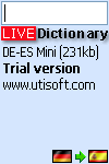 Deutsch - Spanisches Wörterbuch LIVE Dictionary screenshot 1/1